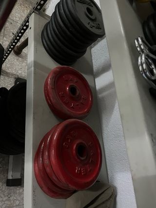 Pesas Gimnasio Varios tamaños barra y mancuernas