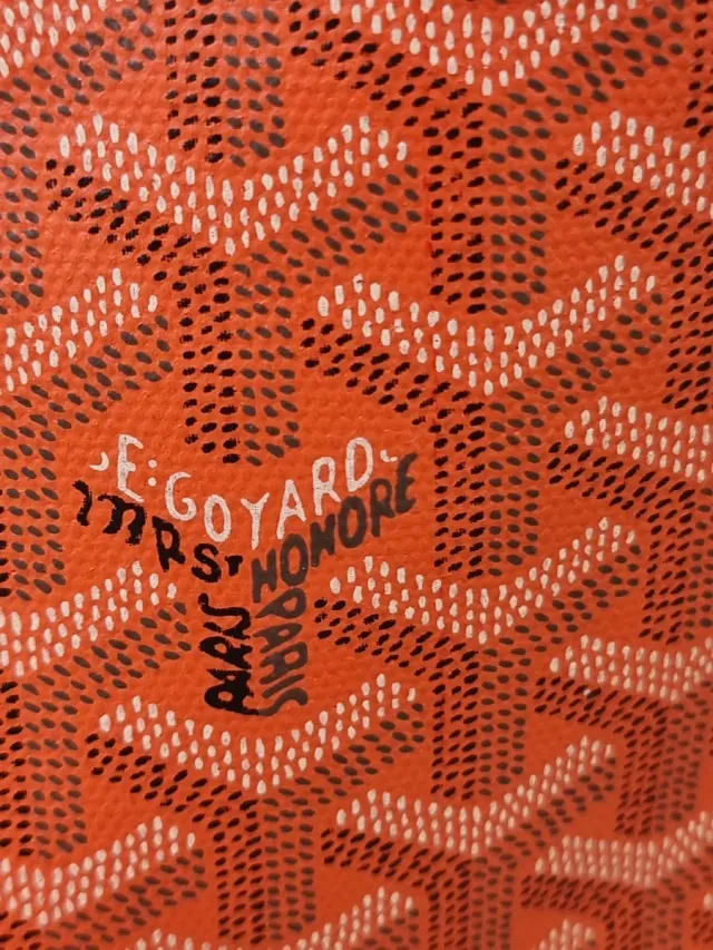 Borsa Tote stile Goyard arancione