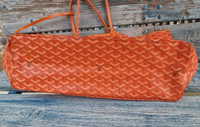 Borsa Tote stile Goyard arancione