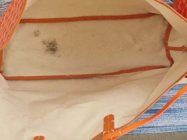 Borsa Tote stile Goyard arancione