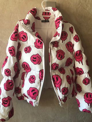 Cazadora SHEIN Talla M Estampado Smiley