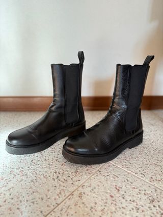 Stivaletti Chelsea STAUD Palamino boots Pelle Nera