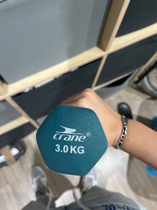 Pesas de mano color turquesa