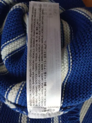 Falda midi azul y blanca