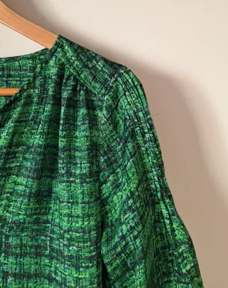 Vestido Zendra Verde e Preto Tamanho 42