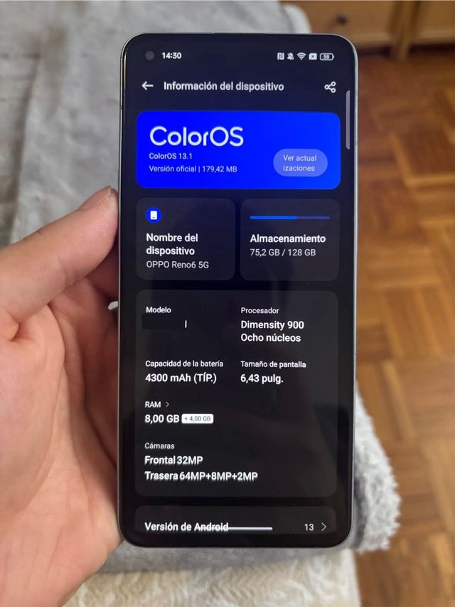 Teléfono Oppo Reno 6 5G