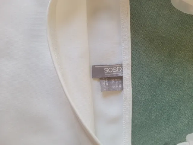 Top satén y tul blanco