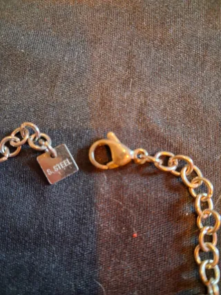 Bracciale acciaio con cuori