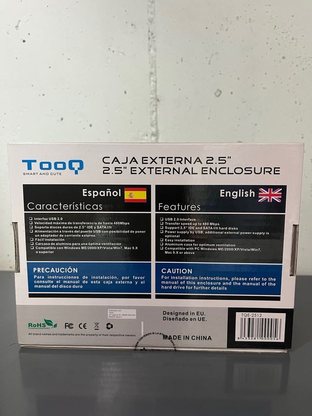 Caja Externa Disco Duro 2.5 TQE-2512