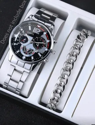 Reloj con Pulsera Plateada