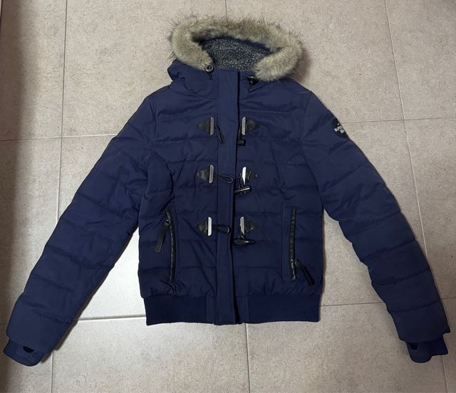 Chaqueta Superdry Azul con Capucha y Cierres