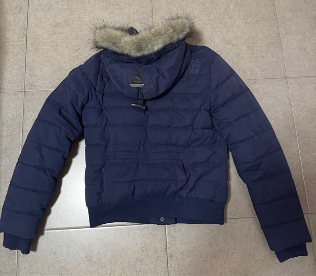 Chaqueta Superdry Azul con Capucha y Cierres