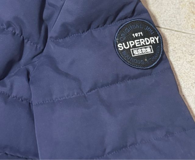 Chaqueta Superdry Azul con Capucha y Cierres