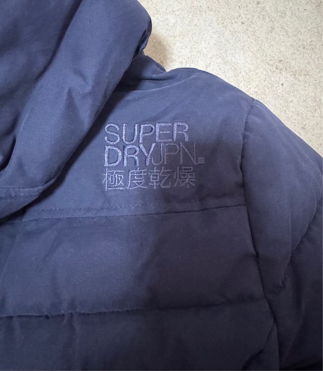 Chaqueta Superdry Azul con Capucha y Cierres
