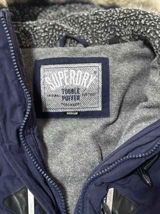 Chaqueta Superdry Azul con Capucha y Cierres
