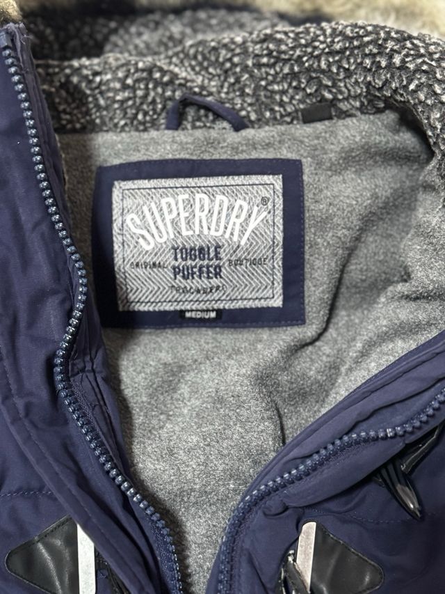 Chaqueta Superdry Azul con Capucha y Cierres