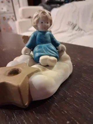 Portacandele angelo con stella