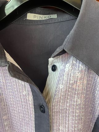 Camicia Pinko grigio con paillettes