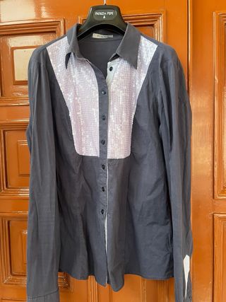 Camicia Pinko grigio con paillettes