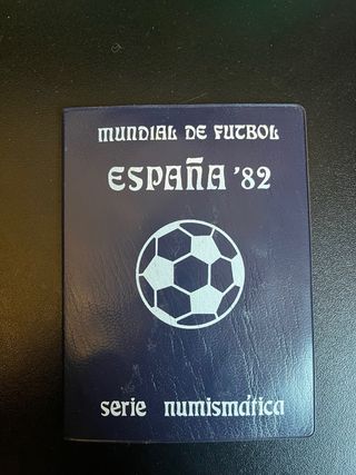 Folleto monedas España 82 Juan Carlos I y Mundial.