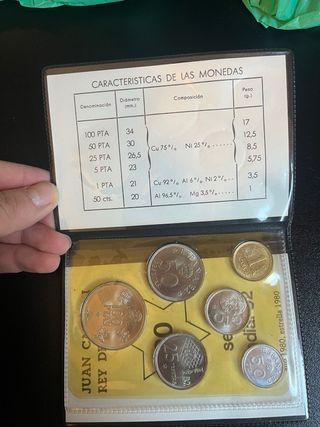 Folleto monedas España 82 Juan Carlos I y Mundial.