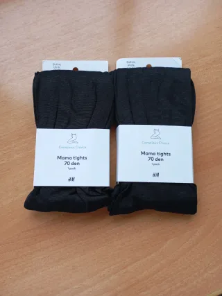 2 packs Mallas premamá H&M 70 den Talla XL