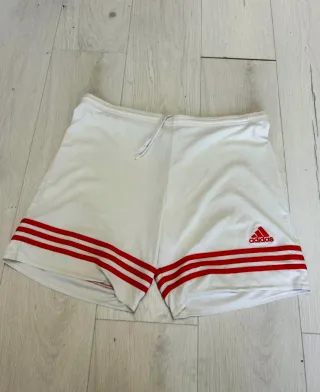 Pantaloncino uomo Adidas bianco e rosso
