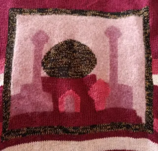 Maglione vintage con spalline ramie angora