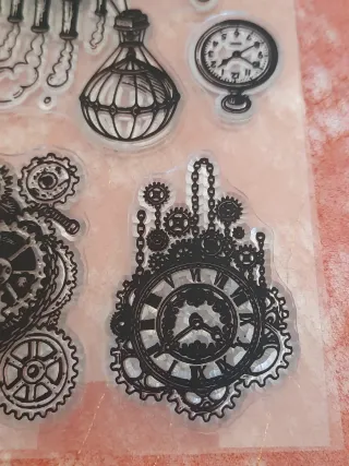 Conjunto Carimbos Steampunk Retro