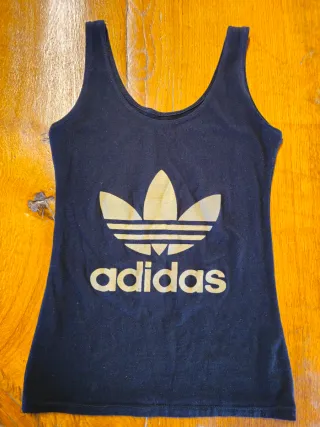 Canottiera Adidas donna nera e oro