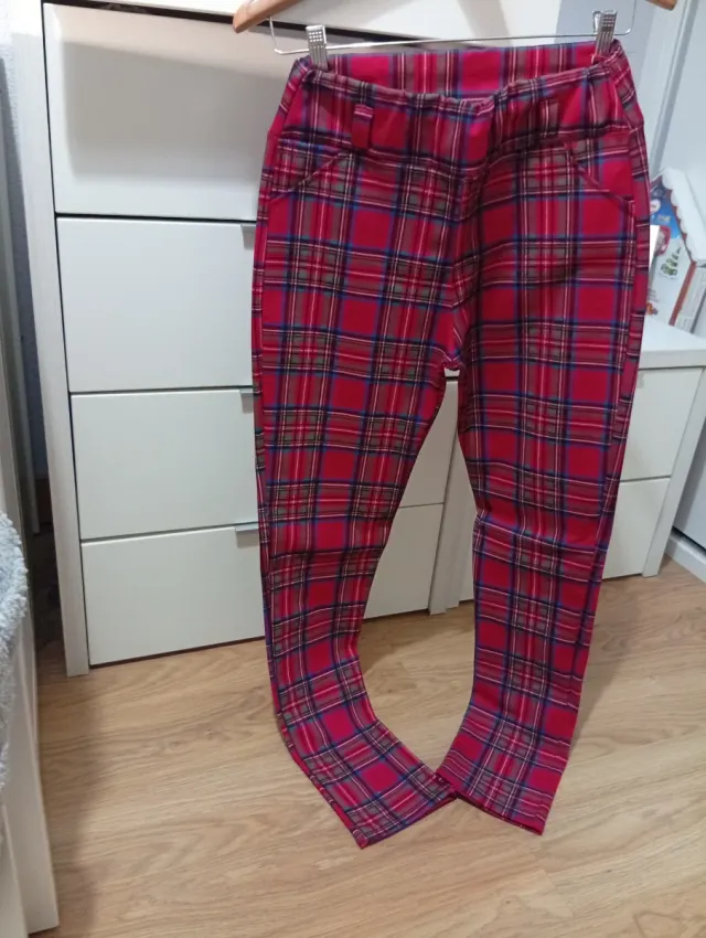Pantalón mujer cuadros escoceses