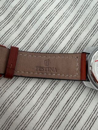 Reloj Festina Correa Marrón Esfera Azul