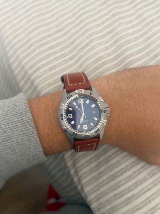 Reloj Festina Correa Marrón Esfera Azul