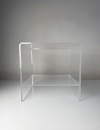 Mesa auxiliar vintage de metacrilato 70s Francia