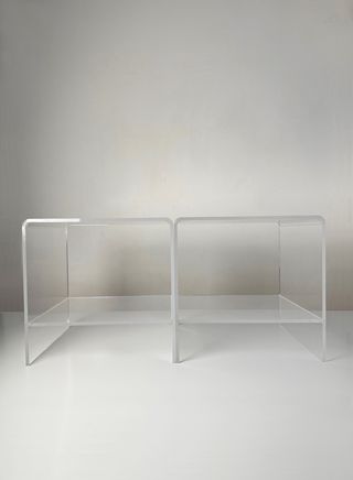 Mesa auxiliar vintage de metacrilato 70s Francia