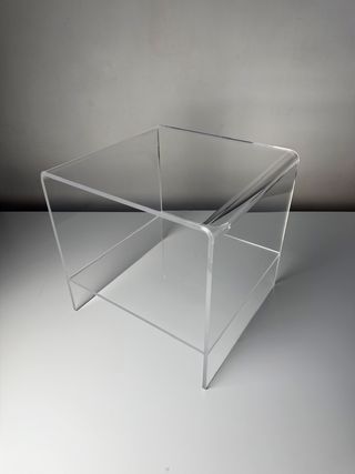 Mesa auxiliar vintage de metacrilato 70s Francia