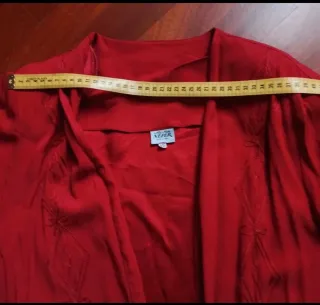 Giacca blazer vintage viscosa ricamata rossa