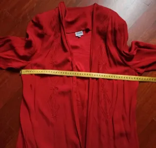 Giacca blazer vintage viscosa ricamata rossa