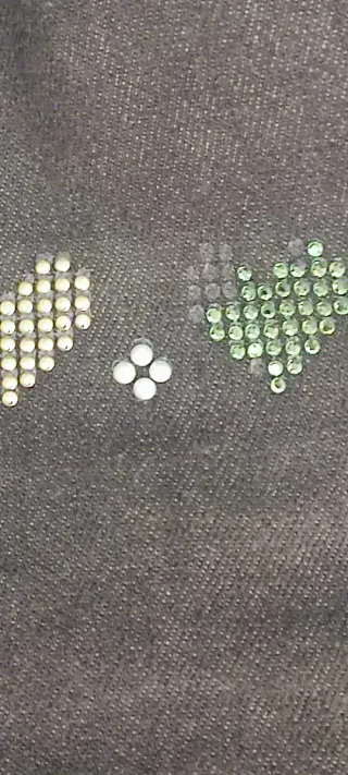 Falda vaquera marrón con corazones