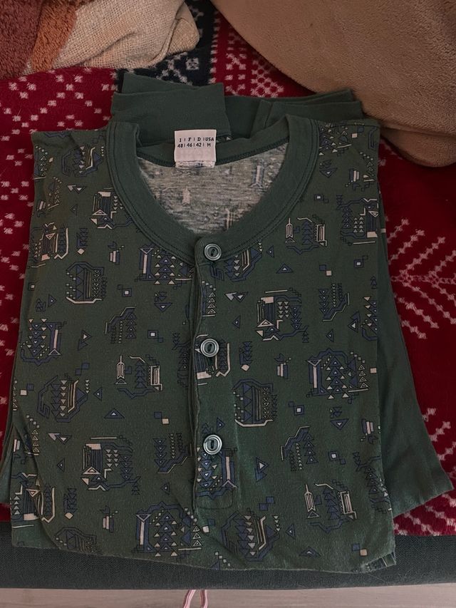 Pigiami uomo 2 pezzi cotone 100% taglia M