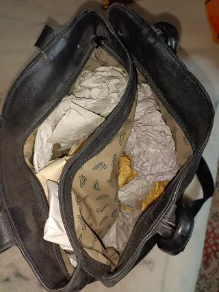 Bolso piel española negro