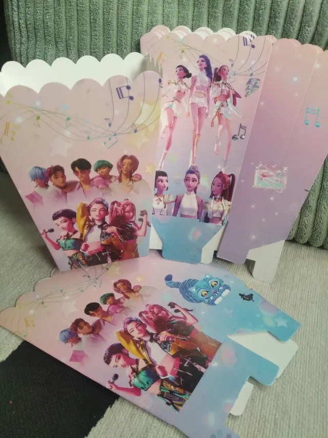Cajas para palomitas con diseño de K-pop