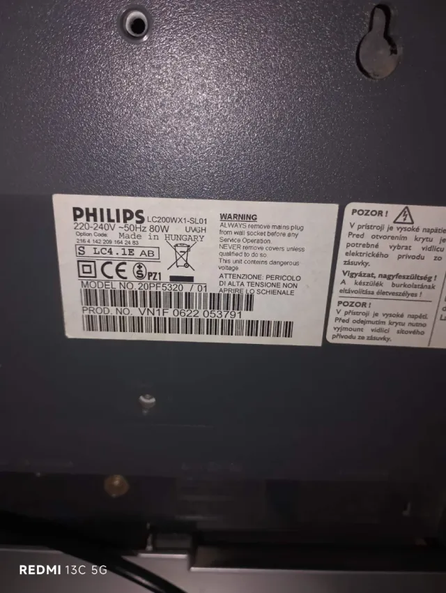 Televisor Philips Plata y Negro