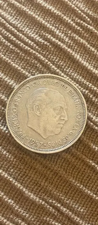 Moneda 5 Pesetas 1957 Francisco Franco