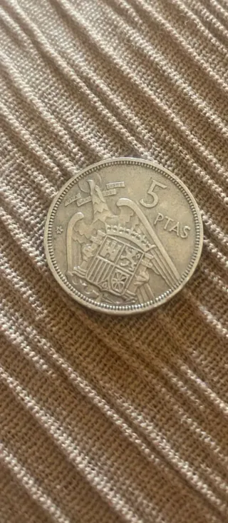 Moneda 5 Pesetas 1957 Francisco Franco