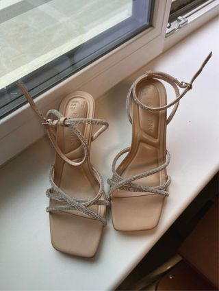 Primark Sandali Beige Argento Tg 38