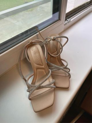 Primark Sandali Beige Argento Tg 38