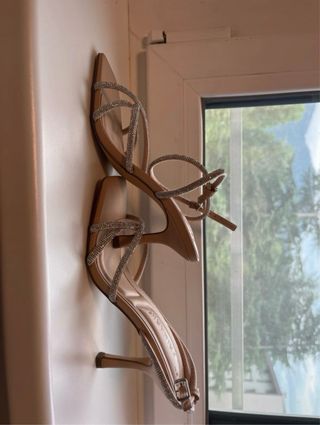 Primark Sandali Beige Argento Tg 38