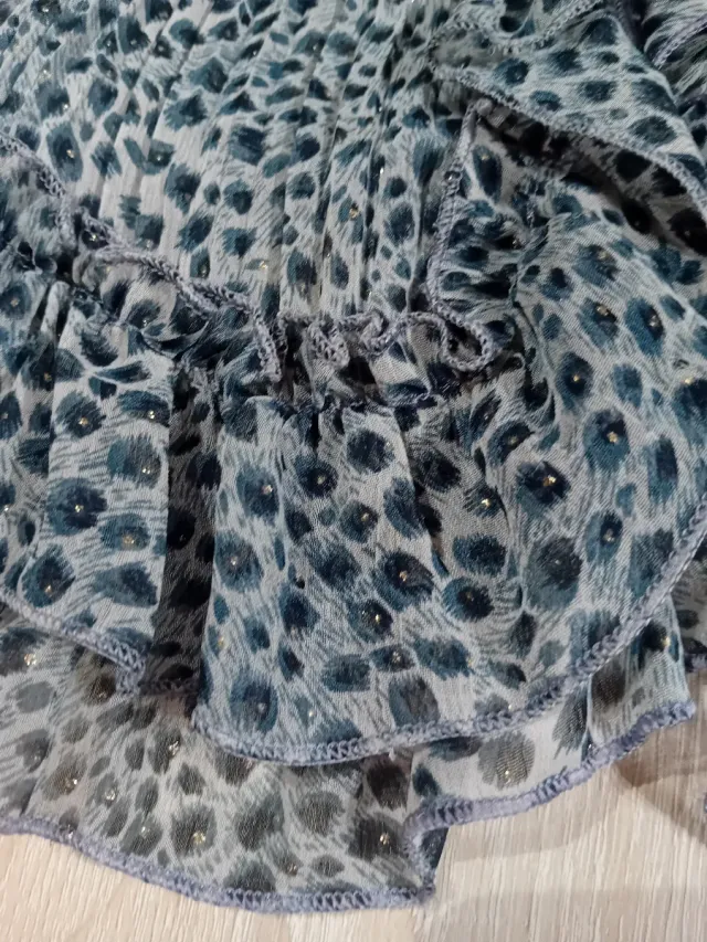 Camicia plissé glitterata taglia unica