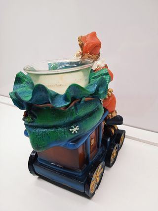 Portacandele Tren di Babbo Natale Vintage